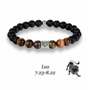 Tiger eye, black matte stone zodiac horosc…